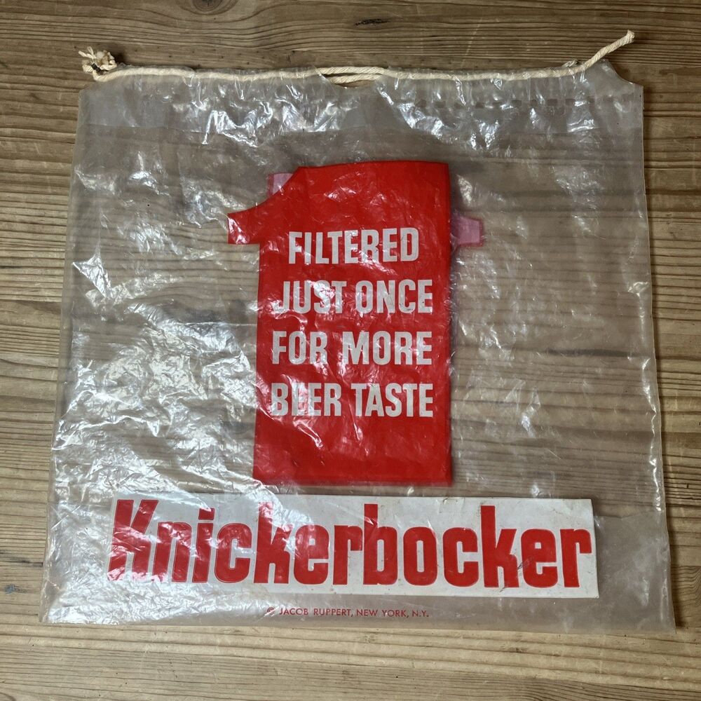 VTG Knickerbocker beer Litter Shopping Bag Jacob Ruppert New York,NY HTF Rare